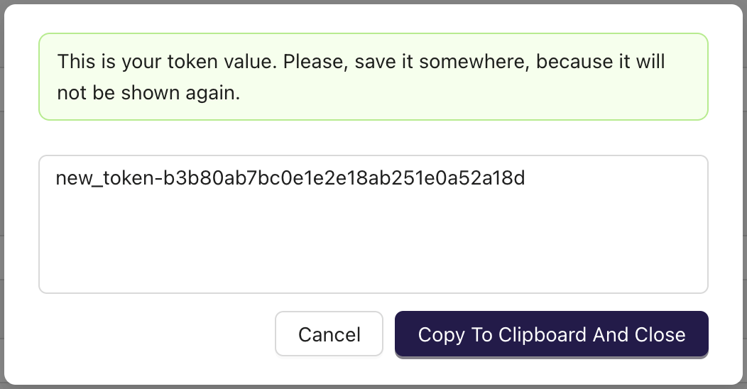 Access Token Created