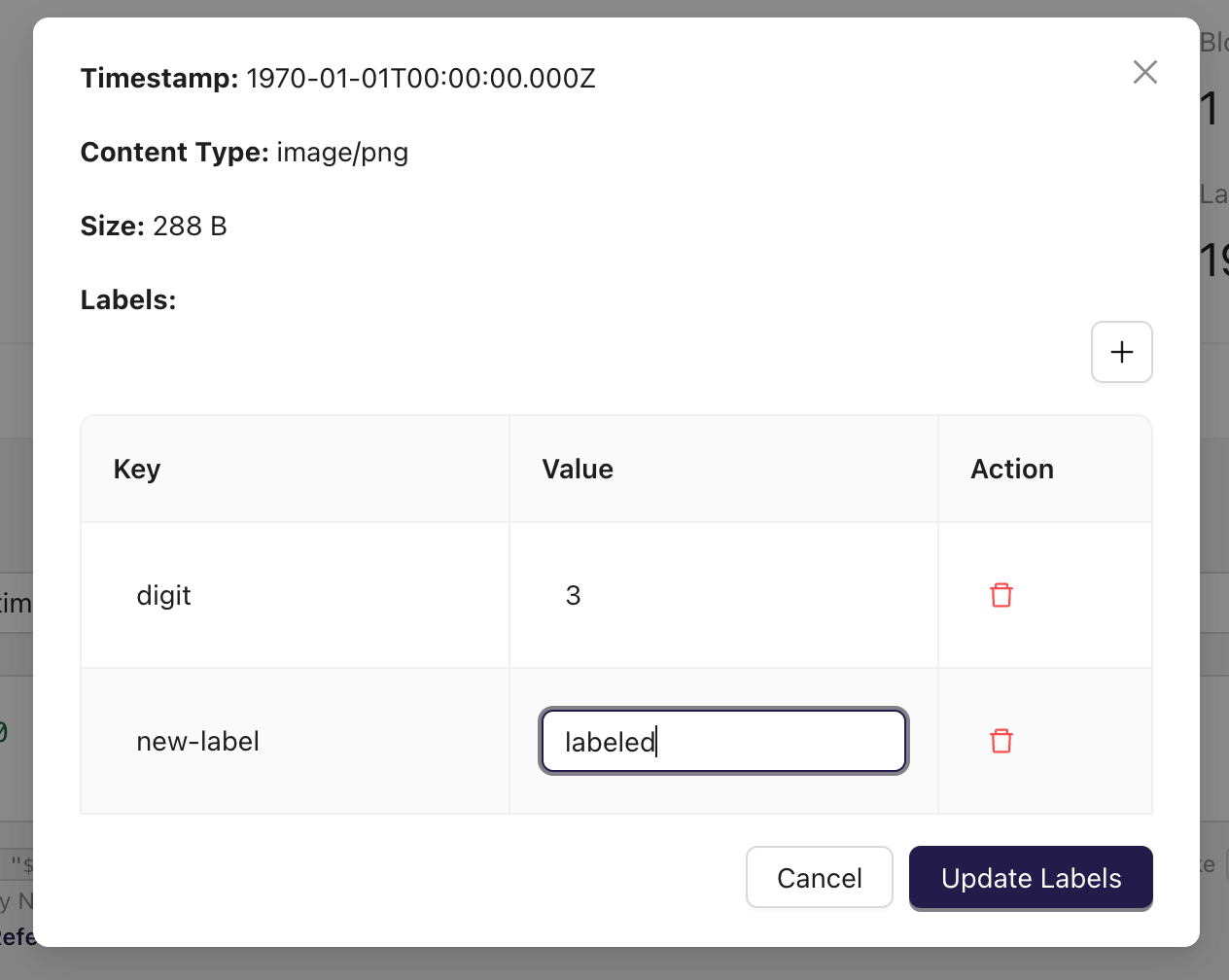 Edit record with Web Console